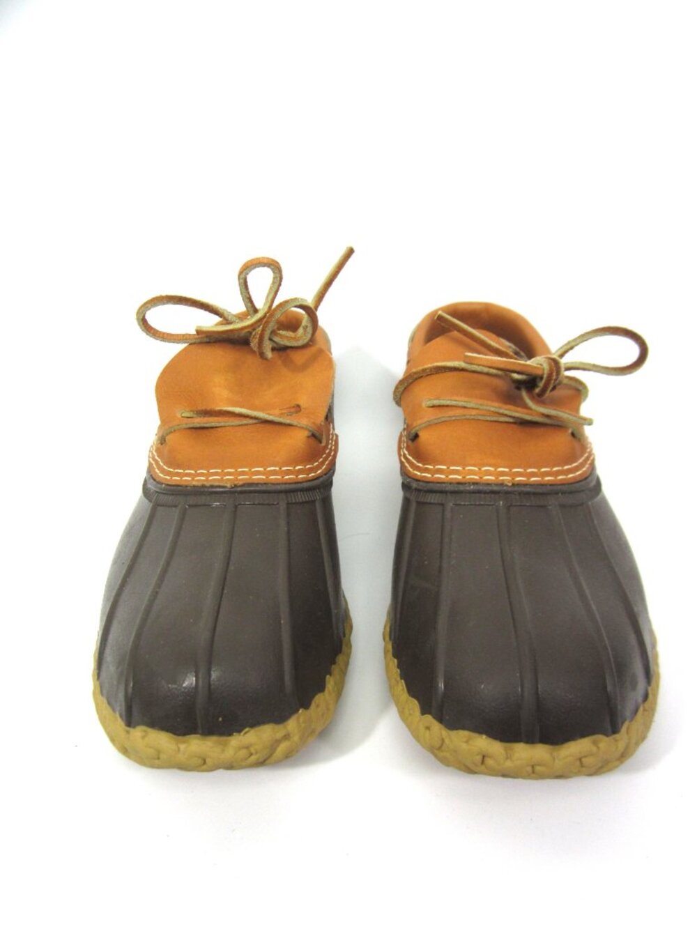 L.L. Bean Rubber Moccasin Moc Men's Size 9M Brown Made USA Maine Duck Shoes - Picture 5 of 12